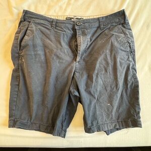Hollister Men's Dark Blue Flat Front Shorts